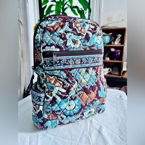 Vera Bradley Java Blue Paisley Quilted Backpack